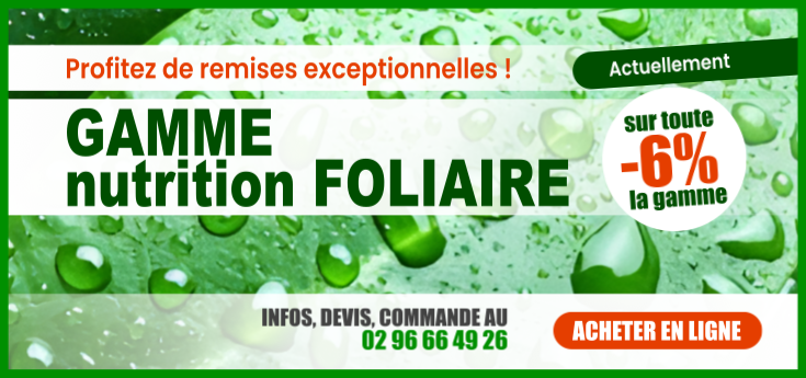 Remises exceptionnelles de -6% actuellement sur toute la gamme nutrition foliaire