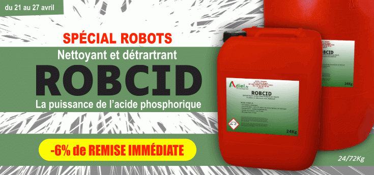 Robcid nettoyant et détartrant spécial robots