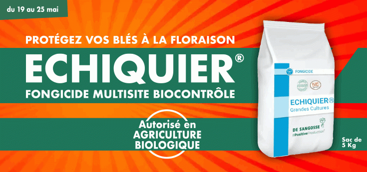ÉCHIQUIER® est efficace contre les fusarioses et utilisable en agriculture biologique.