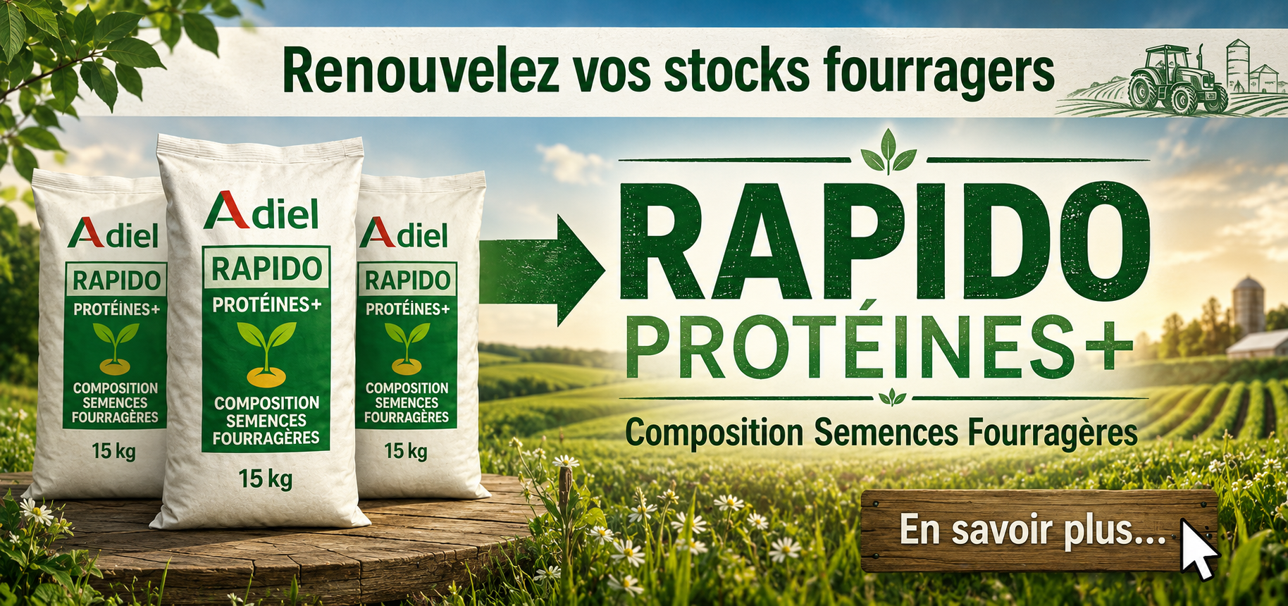 Rapido prot&eacute;ines plus, produisez vos prot&eacute;ines &agrave; la ferme !