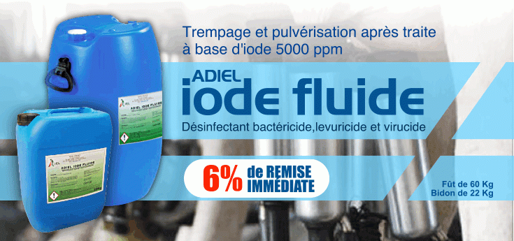 Adiel iode fluide en promotion chez Adiel France