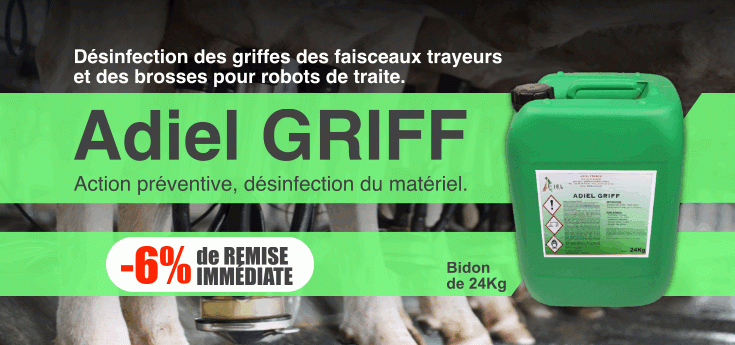 Adiel Griff désinfectant griffe et brosse en promotion chez Adiel France