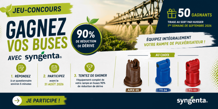 Gagnez vos buses anti d&eacute;rive avec Syngenta